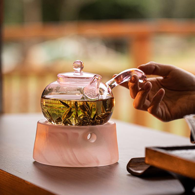 玻璃泡茶壶单壶加厚耐高温侧把壶茶水分离小号家用绿茶茶壶煮茶壶
