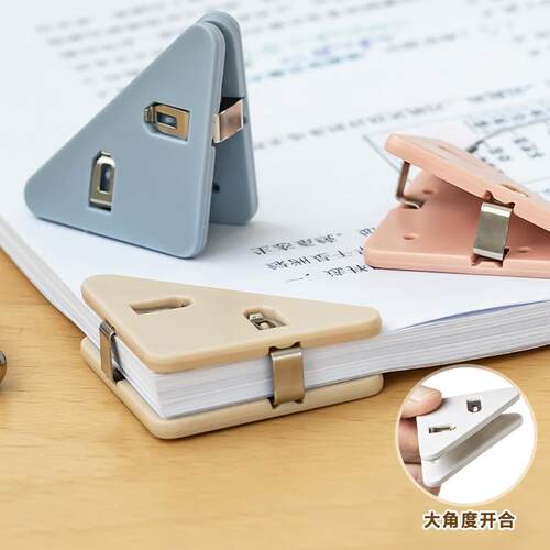 Triangle edge clip folder stationery clamp fixed tight test
