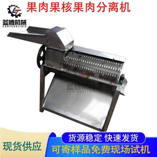 新鲜毛桃肉核分离机杨梅去核打汁机果酒用不锈钢水蜜桃去核打浆机