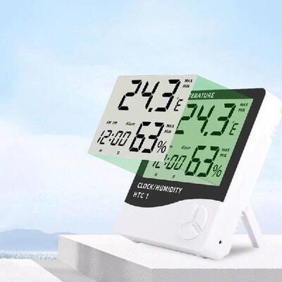 Digital Humidity Temperature Meter Gauge with Time Date