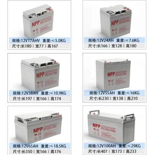 NPP耐普胶体蓄电池12V100Ah65Ah38Ah24Ah120Ah150Ah200Ah长寿命