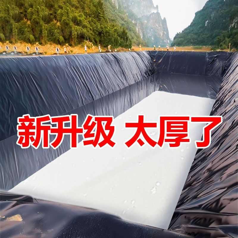 鱼塘防渗膜土工膜加厚黑色塑料养殖膜水池膜鱼池防水布蓄水膜