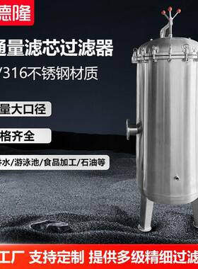 颇尔款304不锈钢大通量滤芯过滤器3M款循环水污水精密过滤器