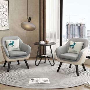 办公沙发茶几组合会客单人桌椅心理办公室沙发商务接待室简约休闲