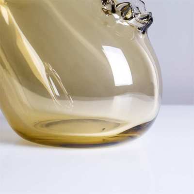 装饰品器花瓶倾斜摆件设计师艺术品斜高级玻璃插花口软创意感摆件