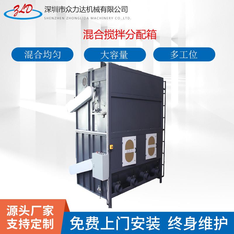 沙发厂枕头毛绒玩具厂纤维羽绒各种短纤维碎海绵混合搅拌分配箱