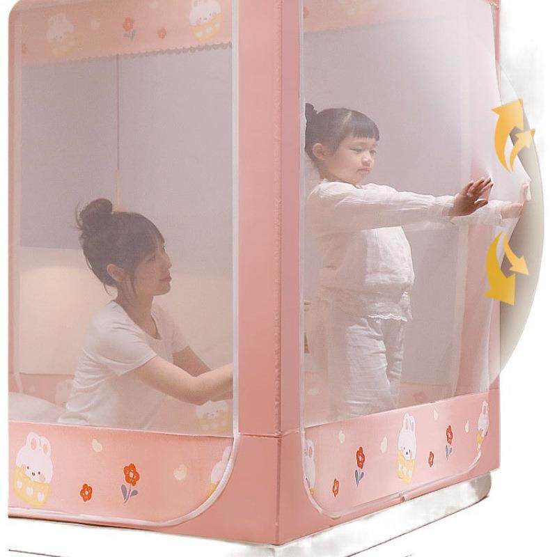 防摔蚊帐家用卧室蒙古包一体式遮光床帘2026新款儿童公主2026床幔