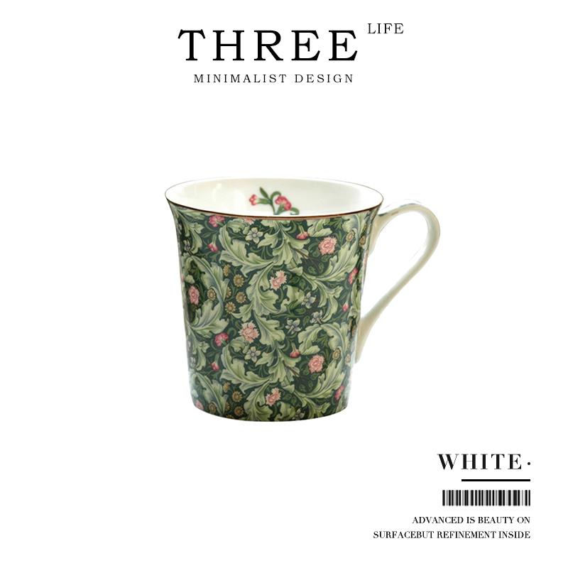 Tlife·White·杯具马克杯法式繁花骨瓷杯咖啡杯茶杯创意 | 青花