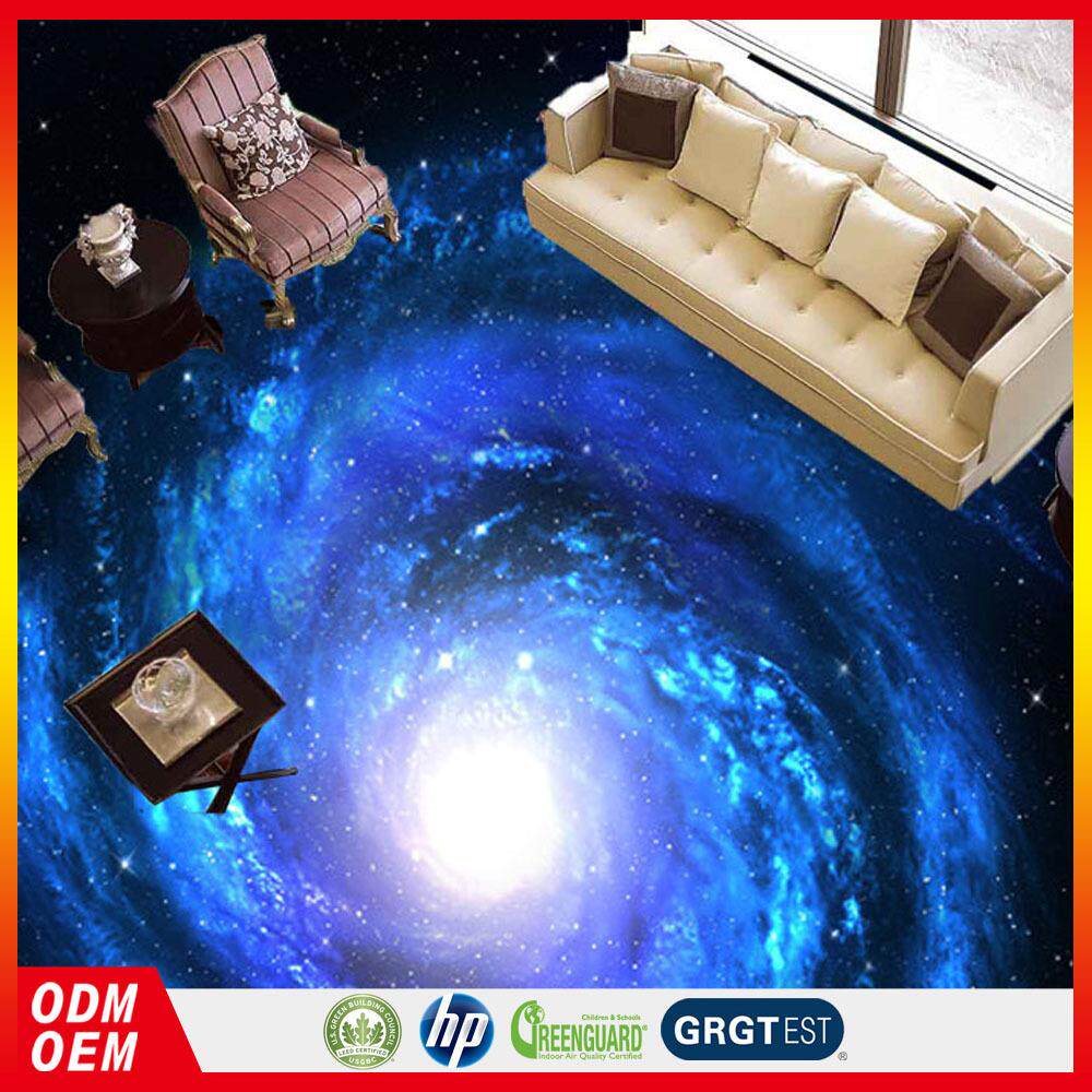 海底世界珊瑚海藻3d图案地板贴PVC自粘地贴防滑耐磨地贴地画floor