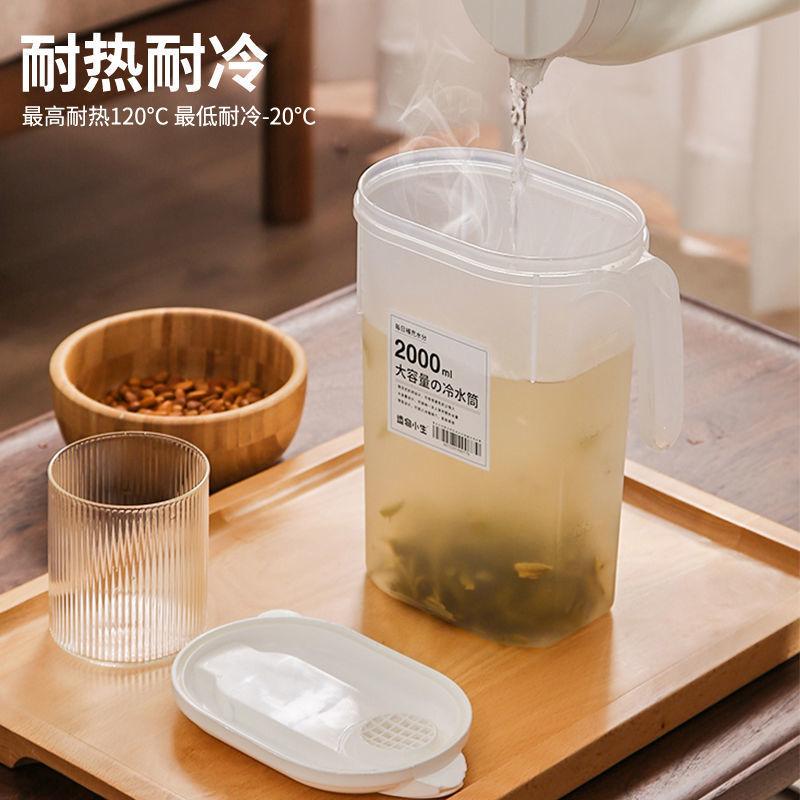 冷水壶家用食品级pp耐高温防爆水壶大容量大号冰箱热凉水壶泡茶壶