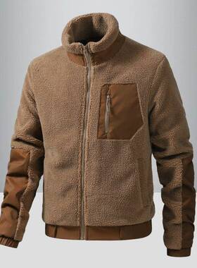 X 35525 Men's Stand Collar Fleece Jacket 立领夹克