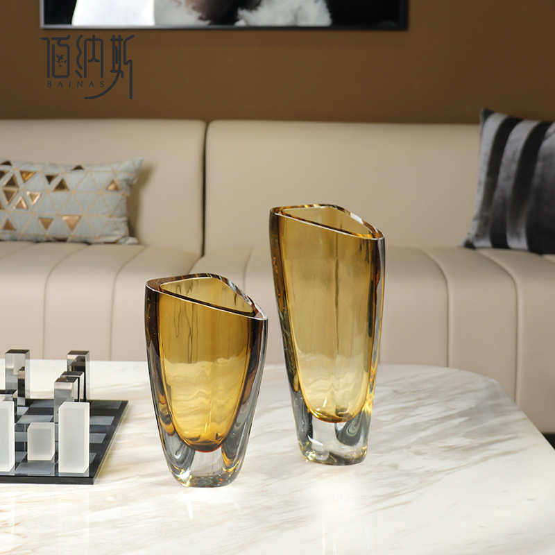 客厅灰器装饰品茶几摆件中式透明北欧瓶新干花小花样板房玻璃现代,家居饰品,花瓶,淘宝优惠券,粉丝福利购,淘宝优惠卷