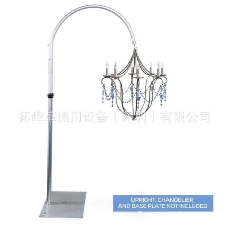 厂家直销3ft半圆可调节吊灯架纱幔架铝合金可伸缩礼灯婚礼背景架