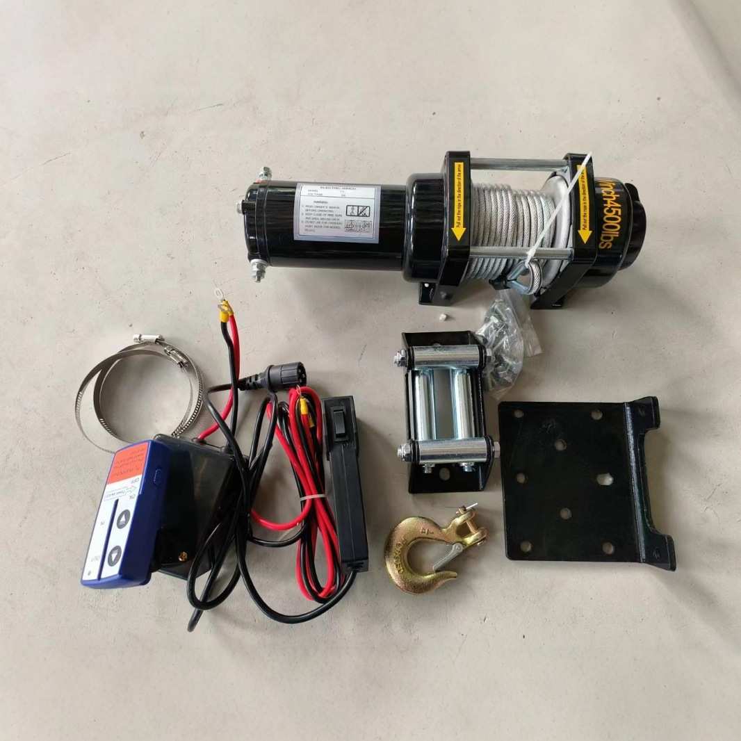 提升机汽车车载机机牵引吊车载电动绞盘卷扬机吊12v24v电动葫芦