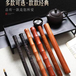 紫光黑檀木实木香筒腾龙浮雕木质密封储存家用香盒便携檀香线香管