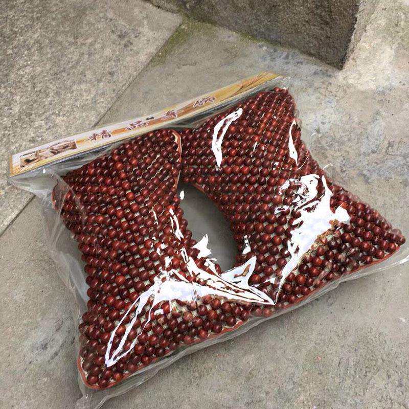非洲小叶紫檀实木珠子车枕车用颈枕专用靠枕护腰汽车枕头腰靠套装