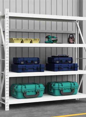 富路达白色中型主架钢制仓储家用置物架超市货架仓库储物架250KG/