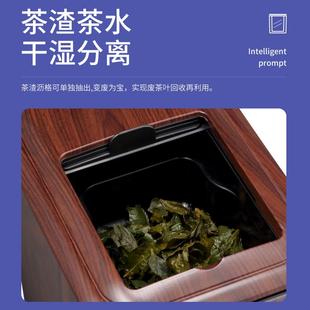 2F茶水桶废水桶智能茶桶茶渣桶不锈钢茶桌排水接水桶茶几茶盘储水