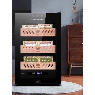 美伴家雪茄柜迷你保湿柜除氨恒温恒湿小型养茄醒茄柜雪松木架冰箱