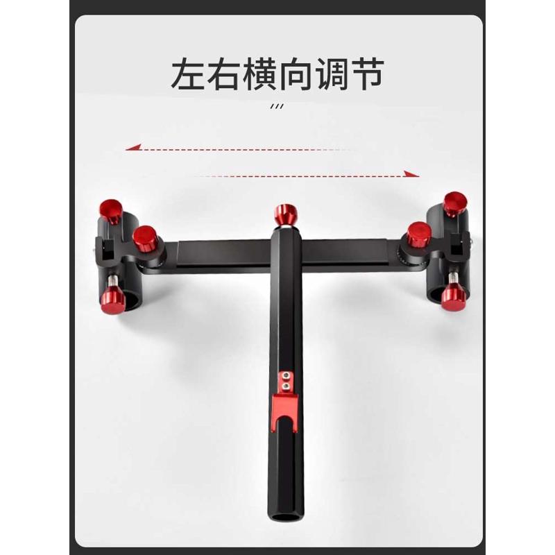 双炮台支架钓箱专用万向铝镁合金加厚钓椅双杆双头渔具配件超轻新