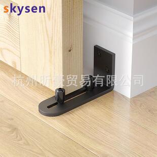美式谷仓移承门止摆器 地导 工带轴HMDD819黑色装底门导轨 厂直售