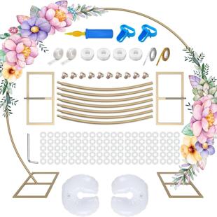 金属新款铁艺圆环婚礼场景布置圆形铁艺拱门花架花门户外摆件道具