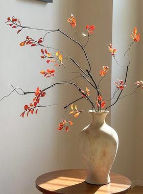 中式风陶瓷花瓶假花仿真花装饰品客厅餐桌玄关摆件创意设计感花艺