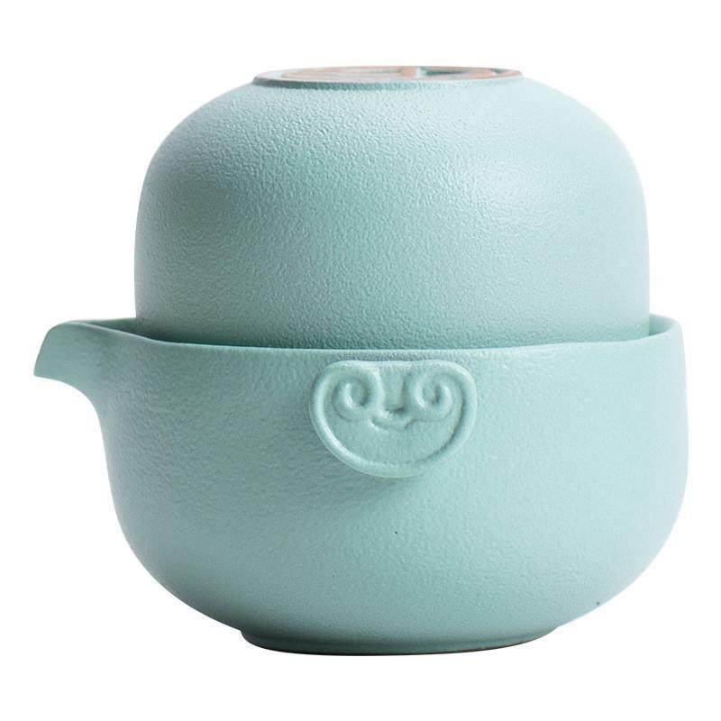 粗陶便携式旅行茶具小套装户外简约快客杯一壶一杯随身泡茶壶茶杯,餐饮具,旅行茶具,淘宝优惠券,粉丝福利购,淘宝优惠卷