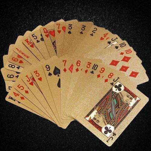 Black Gold Playing Card Poker Game Deck blue Silver Poker Su