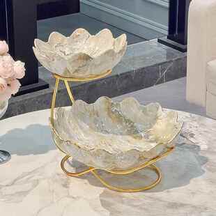 欧式水盘家用客轻奢多层果下午茶点心架糖盘子前台零食甜JBB果品
