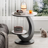 桌阳台几桌客厅小边小圆感茶几高级2024板边轻岩沙发小桌子奢新款