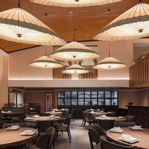 日式吊灯禅意复古火锅店餐厅吧台饭店装饰灯茶室民宿走廊过道伞灯
