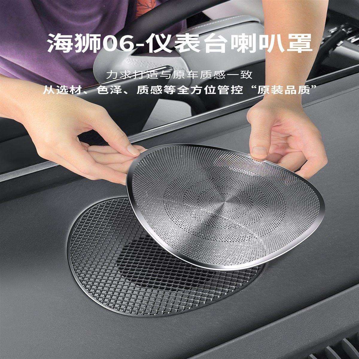 适用于比亚迪海狮06dmi仪表台喇叭保护罩EV中控音响装饰用品喇叭