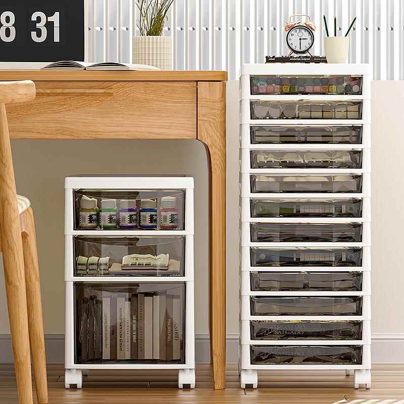 办公室收纳柜抽屉式收纳盒桌下储物收纳箱美甲多层文具置物架