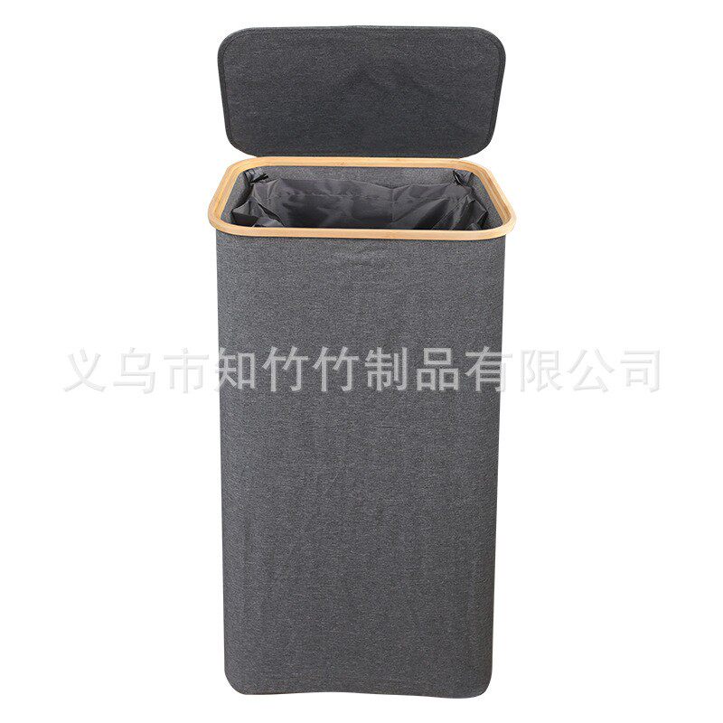 折篮脏100L双内衣篮叠洗衣收纳筐制脏竹衣篓收纳桶里布双内袋衣物