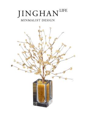 轻奢高档招财发财树摆件家居饰品客厅酒柜电视柜装饰品办公室桌面