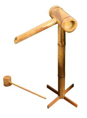 BTV4竹流水摆件子装饰造景竹鱼缸石槽石钵水IBD景园林庭院竹子流