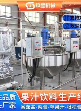 蓝莓汁加工生产线 果汁饮料前端处理机械 酸枣汁加工全套设备