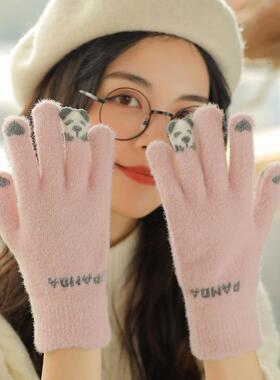Warm Winter Gloves for Women and Girls - Cute Touchscreen Kn