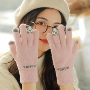 Warm Winter Gloves for Women and Girls - Cute Touchscreen Kn