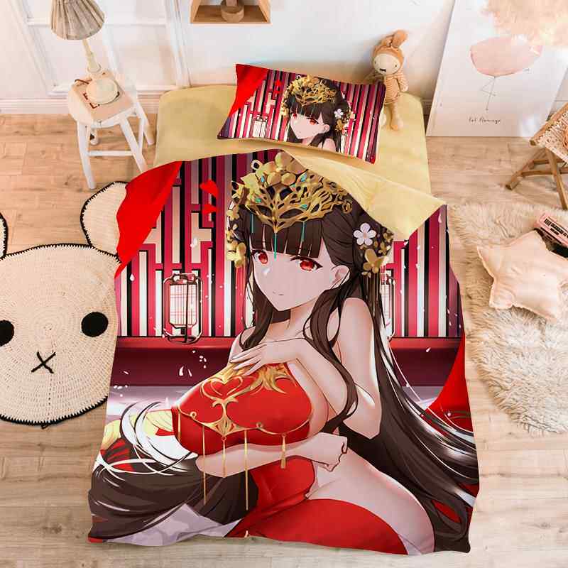 新款羽辰毛卡通动漫二次磨四件套学生宿舍元兰单人1.0m床碧蓝航线