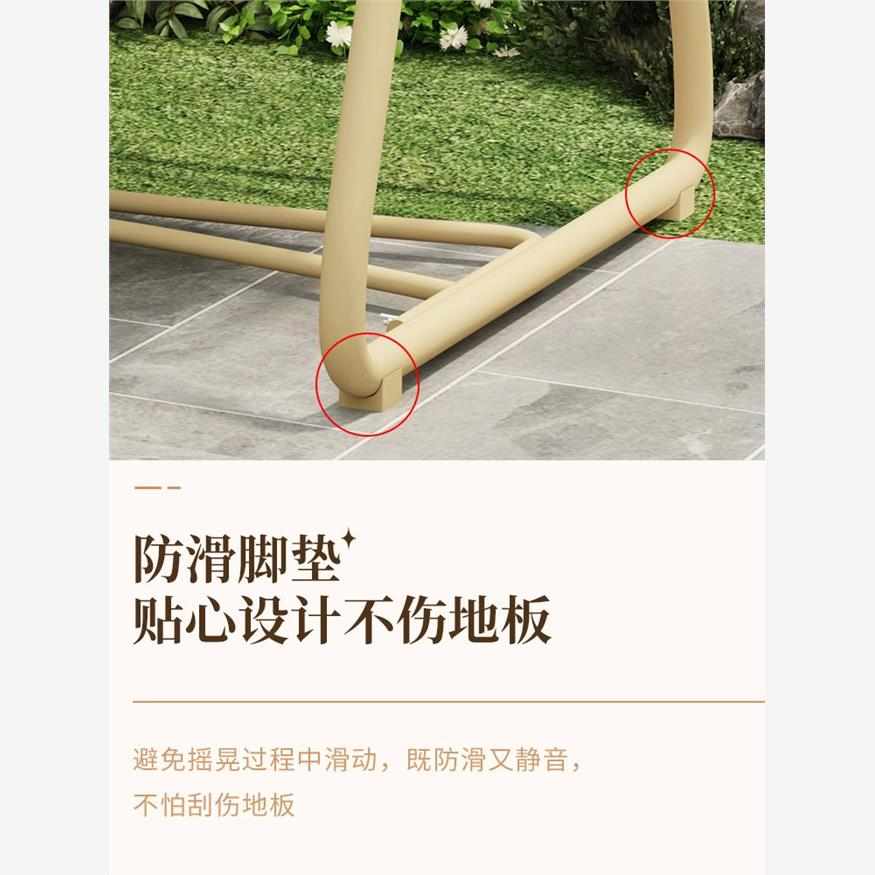 户外花园秋千家用室内摇椅阳台吊篮单人吊椅吊床室外庭院网红双人