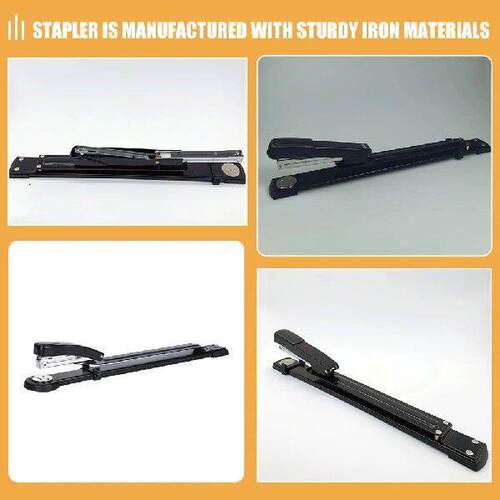 Long Reach Stapler Binding Tool Durable Metal Mouth Desk