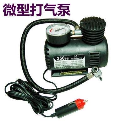 微型车载气泵 12V汽车打气机 轮胎打气机 车载充气泵自动打气机