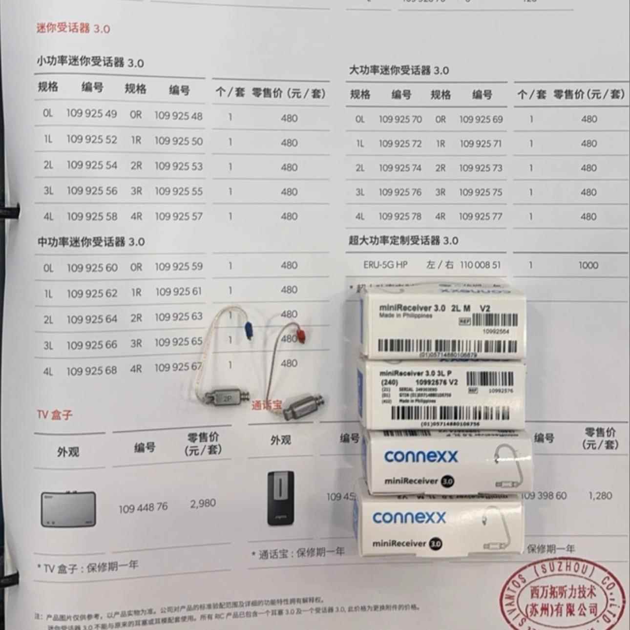 西嘉 力斯顿 奥德声西万博西万拓助听器受话器3.0/2.0 扬声器喇叭