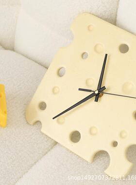 跨意卖奶酪造型热陶QJY瓷墙面挂境钟静音创现代简约客厅卧室装饰