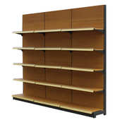 木纹色货架多色定 制冷轧钢材加粗立柱小卖部文具店母婴店展示架