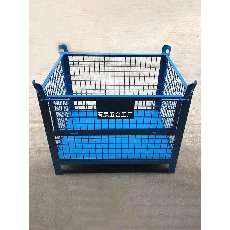 大铁框重型铁板箱周转箱毛坯箱金属仓储笼铁皮屑堆垛箱网格框铁笼