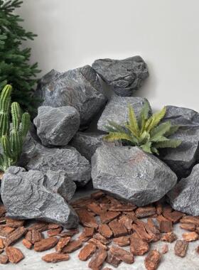 灰色仿真石定制泡沫雕塑假山道具人造景观石庭院假石造景橱窗摆件
