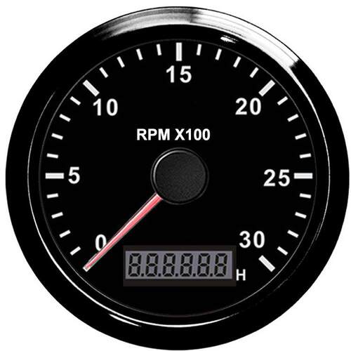 85mm改装车用船用仪表 3K 4K 8K 12KRPM指针转速表发动机转速表